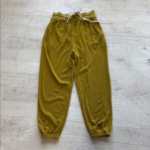 Free People Olive Drawstring Fleece Joggers